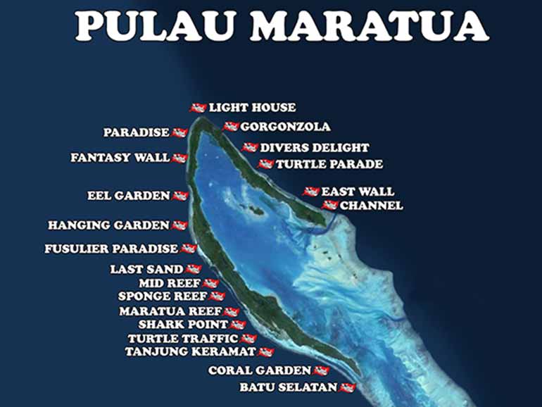 maratua dive site map