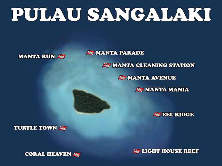 sangalaki dive sites map